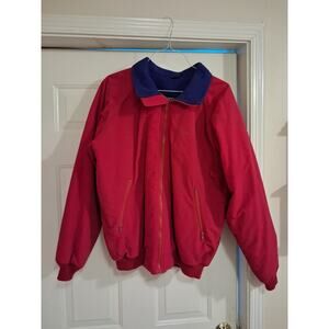 Vintage Men's Lands End Squall Jacket Made in USA Blue Purple Fleece Lined Large